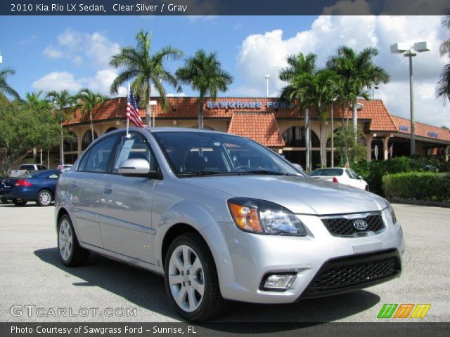 2010 Kia Rio LX Sedan in Clear Silver