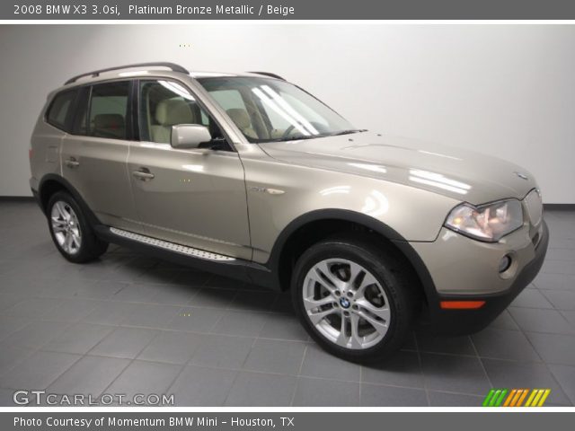 2008 BMW X3 3.0si in Platinum Bronze Metallic