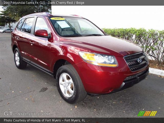2007 Hyundai Santa Fe GLS in Dark Cherry Red