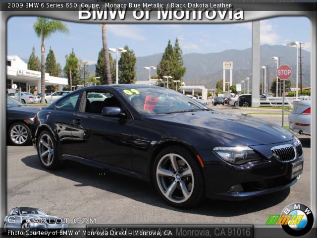 2009 BMW 6 Series 650i Coupe in Monaco Blue Metallic