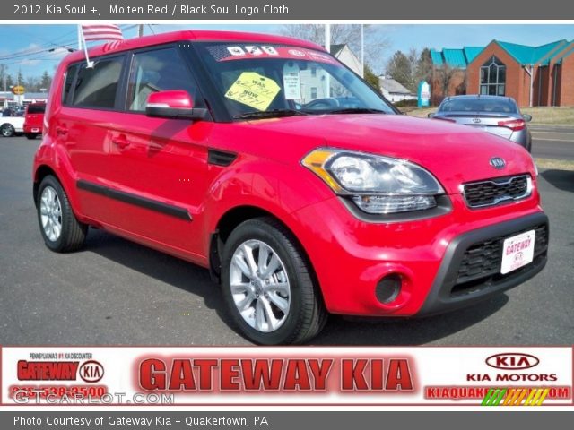 2012 Kia Soul + in Molten Red