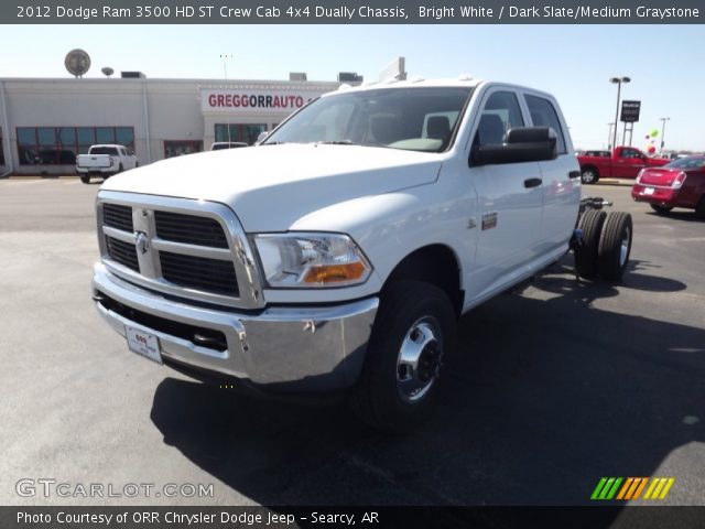 2012 Dodge Ram 3500 HD ST Crew Cab 4x4 Dually Chassis in Bright White