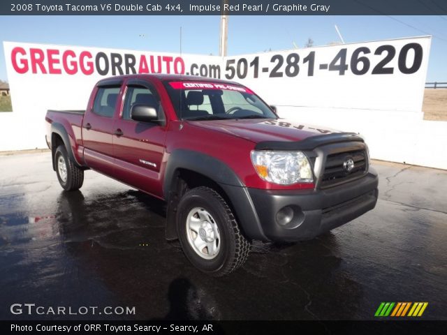 2008 Toyota Tacoma V6 Double Cab 4x4 in Impulse Red Pearl