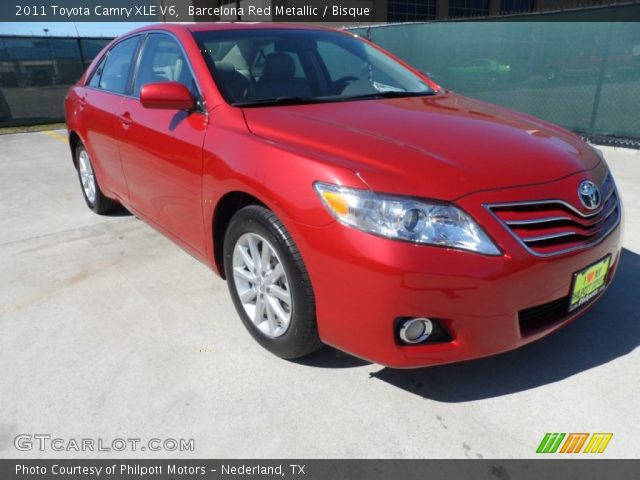 2011 Toyota Camry XLE V6 in Barcelona Red Metallic