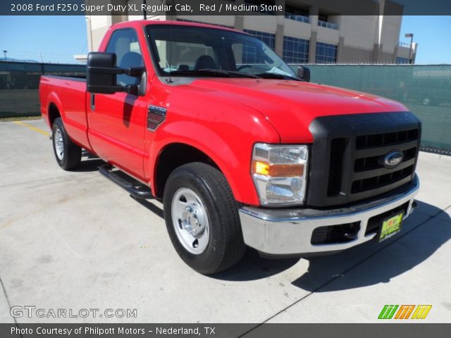 2008 Ford F250 Super Duty XL Regular Cab in Red