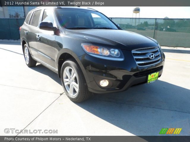 2012 Hyundai Santa Fe Limited V6 in Twilight Black
