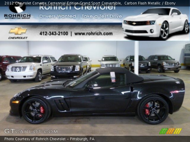 2012 Chevrolet Corvette Centennial Edition Grand Sport Convertible in Carbon Flash Metallic