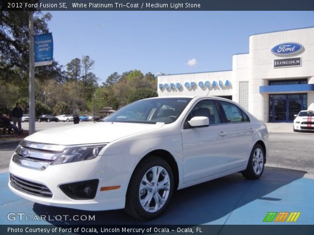 2012 Ford Fusion SE in White Platinum Tri-Coat