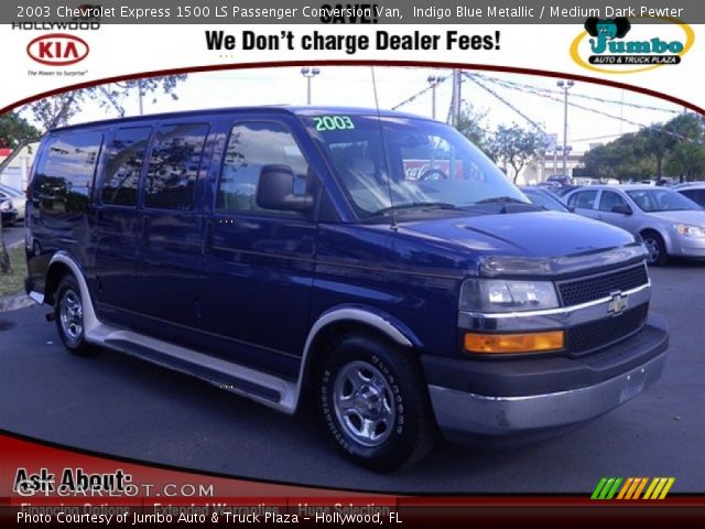2003 Chevrolet Express 1500 LS Passenger Conversion Van in Indigo Blue Metallic