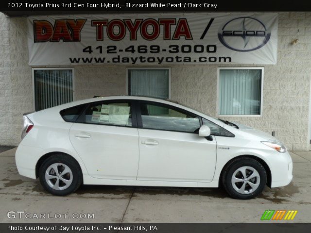 2012 Toyota Prius 3rd Gen Four Hybrid in Blizzard White Pearl