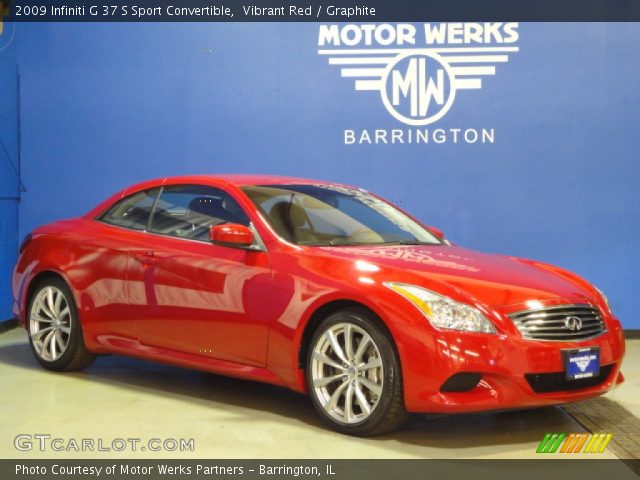 2009 Infiniti G 37 S Sport Convertible in Vibrant Red