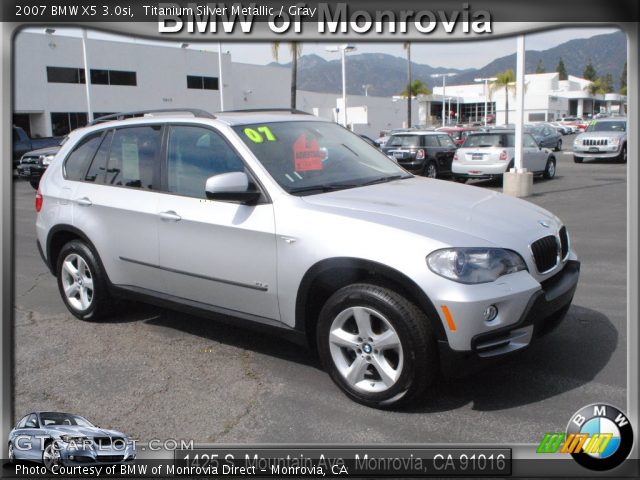 2007 BMW X5 3.0si in Titanium Silver Metallic