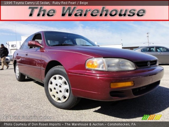 1996 Toyota Camry LE Sedan in Ruby Red Pearl