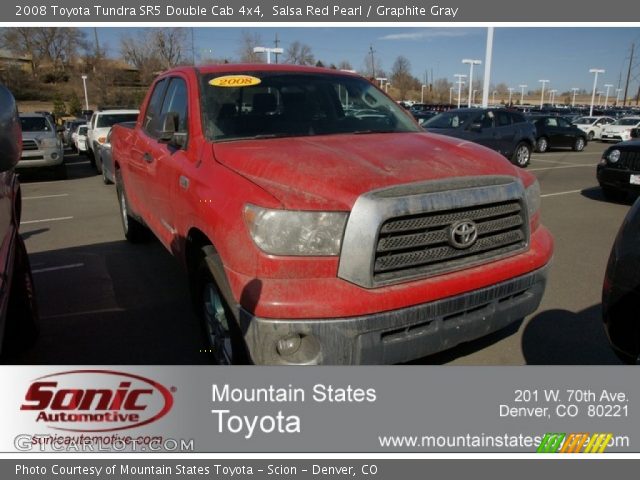 2008 Toyota Tundra SR5 Double Cab 4x4 in Salsa Red Pearl