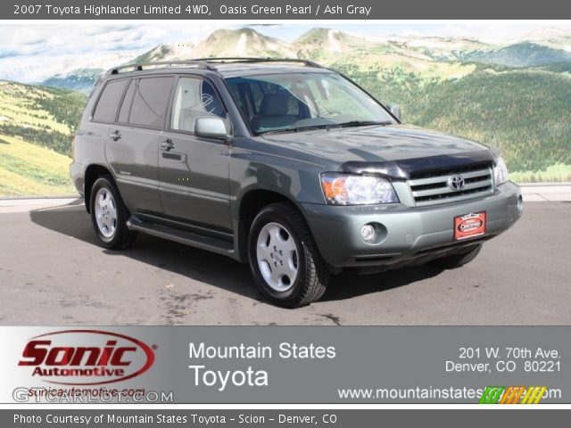2007 Toyota Highlander Limited 4WD in Oasis Green Pearl