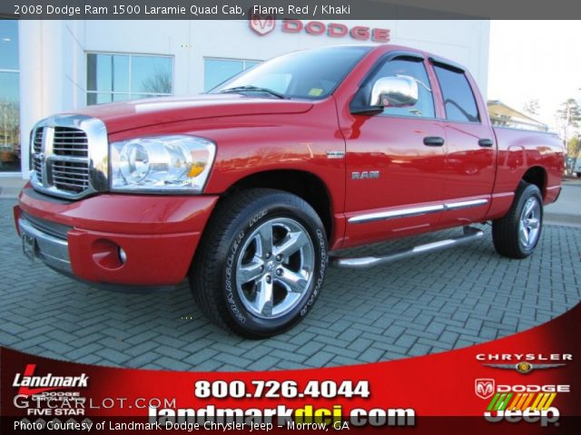 2008 Dodge Ram 1500 Laramie Quad Cab in Flame Red