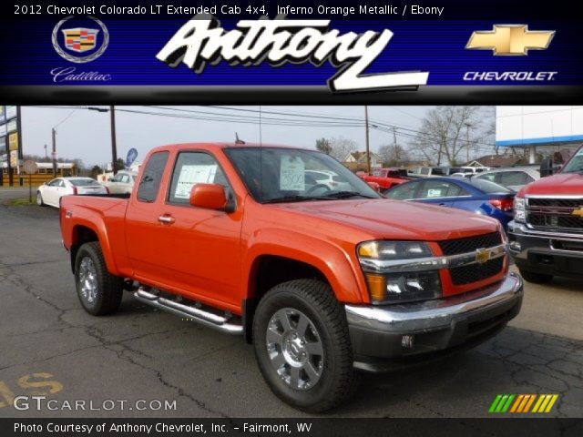 2012 Chevrolet Colorado LT Extended Cab 4x4 in Inferno Orange Metallic