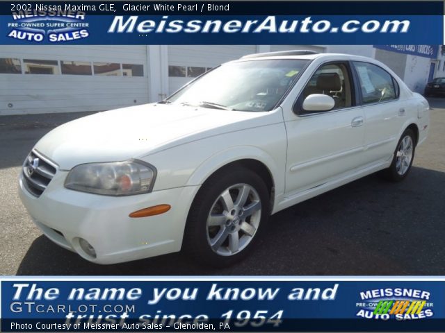 2002 Nissan Maxima GLE in Glacier White Pearl