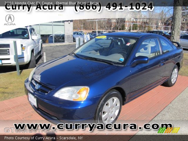 2001 Honda Civic EX Coupe in Eternal Blue Pearl