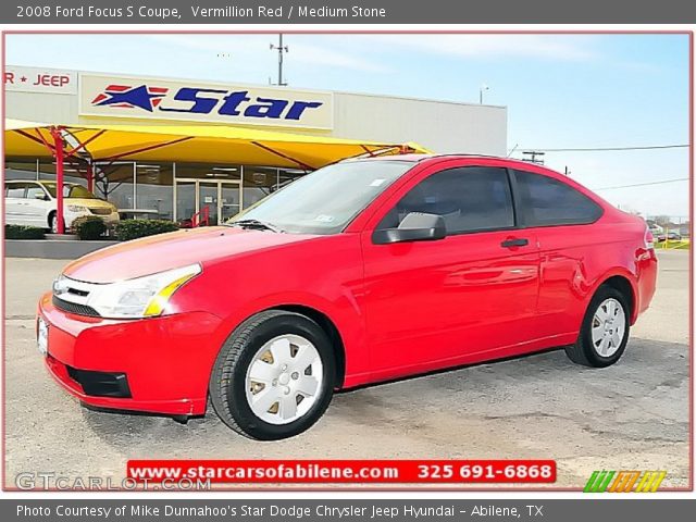 2008 Ford Focus S Coupe in Vermillion Red