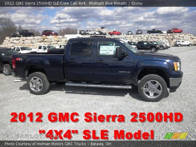 2012 GMC Sierra 2500HD SLE Crew Cab 4x4 in Midnight Blue Metallic