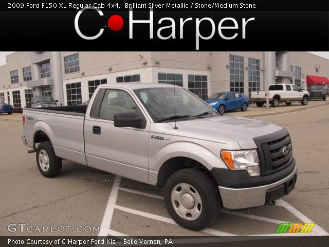 2009 Ford F150 XL Regular Cab 4x4 in Brilliant Silver Metallic