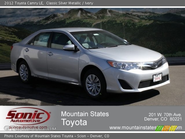 2012 Toyota Camry LE in Classic Silver Metallic