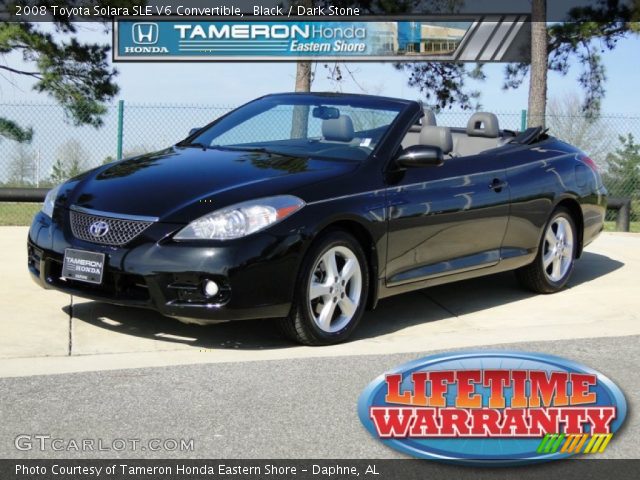 2008 Toyota Solara SLE V6 Convertible in Black