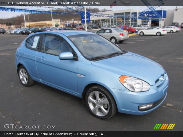 2011 Hyundai Accent SE 3 Door in Clear Water Blue