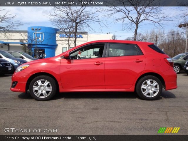 2009 Toyota Matrix S AWD in Radiant Red