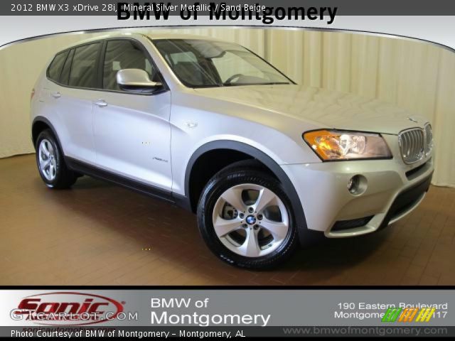 2012 BMW X3 xDrive 28i in Mineral Silver Metallic