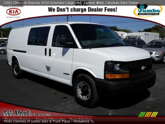 2003 Chevrolet Express 3500 Extended Cargo Van in Summit White
