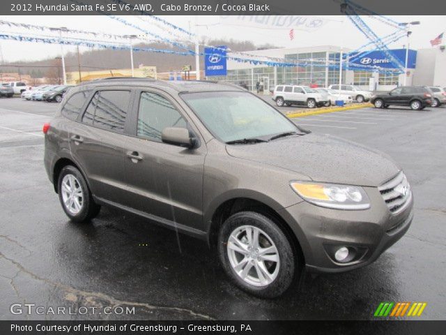 2012 Hyundai Santa Fe SE V6 AWD in Cabo Bronze