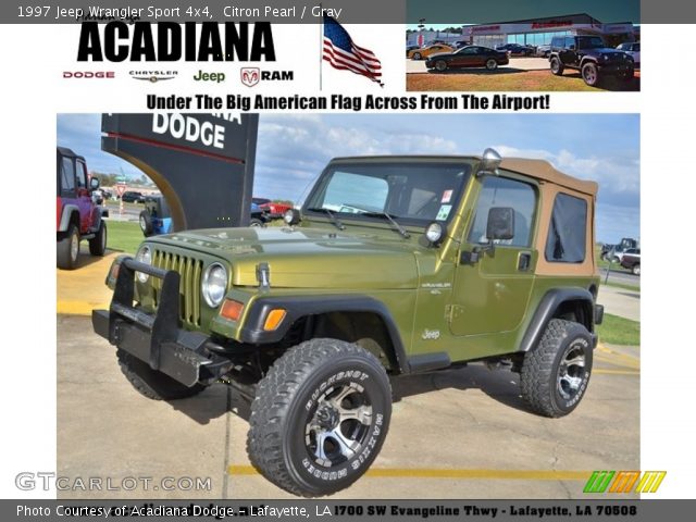 1997 Jeep Wrangler Sport 4x4 in Citron Pearl