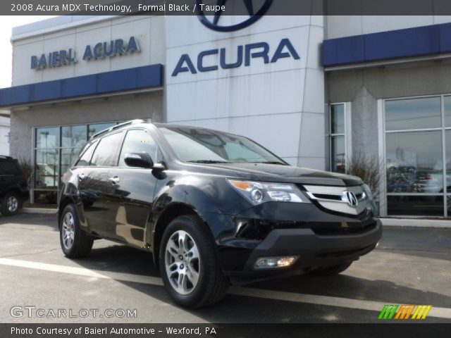 2008 Acura MDX Technology in Formal Black