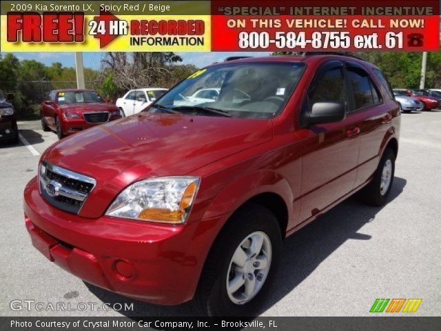 2009 Kia Sorento LX in Spicy Red