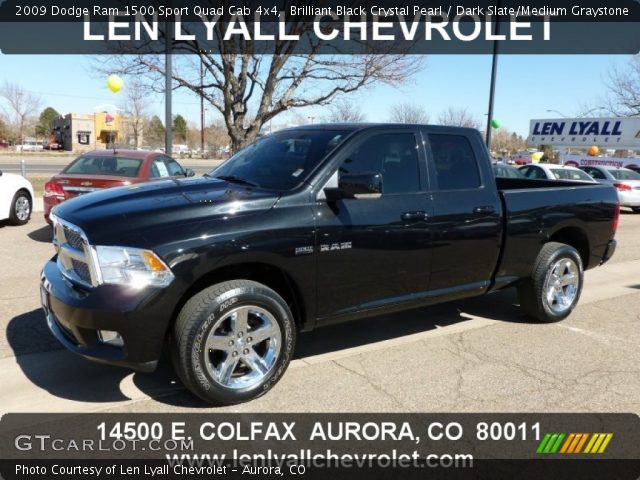 2009 Dodge Ram 1500 Sport Quad Cab 4x4 in Brilliant Black Crystal Pearl
