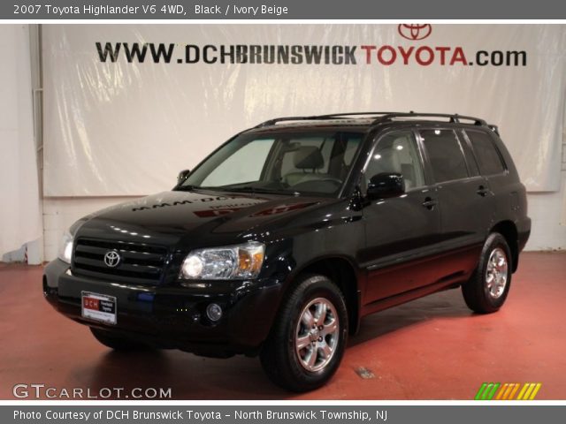 2007 Toyota Highlander V6 4WD in Black