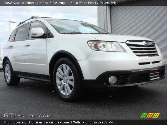 2008 Subaru Tribeca Limited 7 Passenger in Satin White Pearl