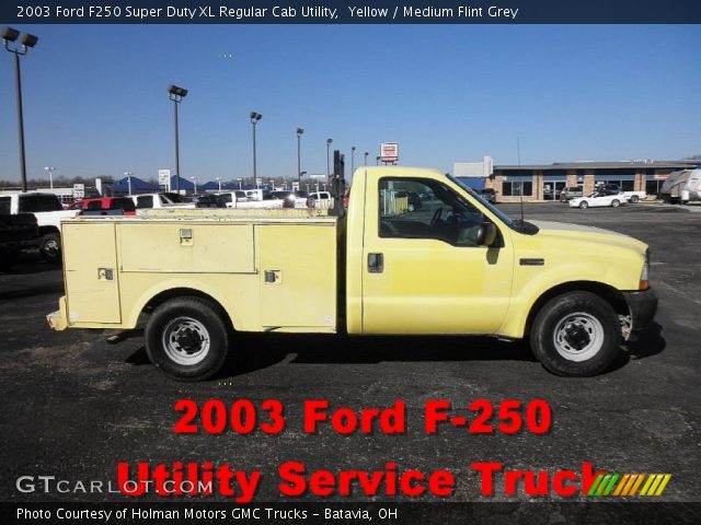 2003 Ford F250 Super Duty XL Regular Cab Utility in Yellow