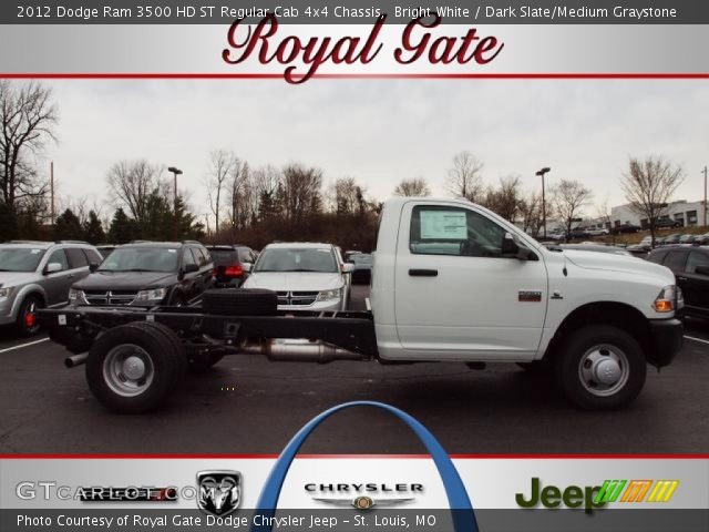 2012 Dodge Ram 3500 HD ST Regular Cab 4x4 Chassis in Bright White