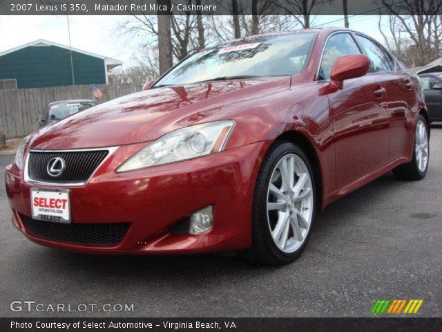 2007 Lexus IS 350 in Matador Red Mica