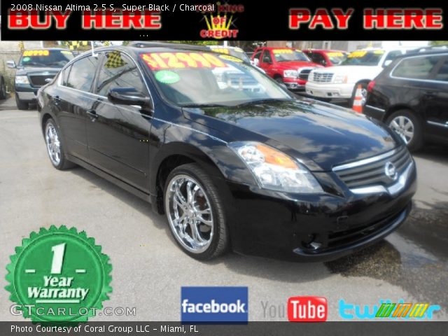 2008 Nissan Altima 2.5 S in Super Black