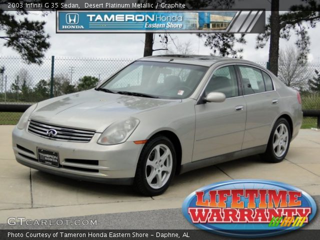 2003 Infiniti G 35 Sedan in Desert Platinum Metallic