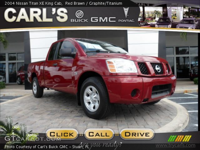 2004 Nissan Titan XE King Cab in Red Brawn