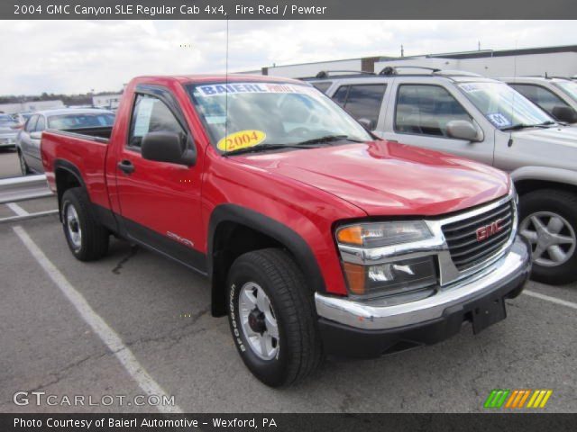 2004 GMC Canyon SLE Regular Cab 4x4 in Fire Red