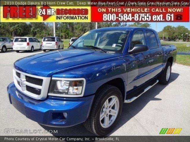 2010 Dodge Dakota Big Horn Crew Cab in Deep Water Blue Pearl Coat