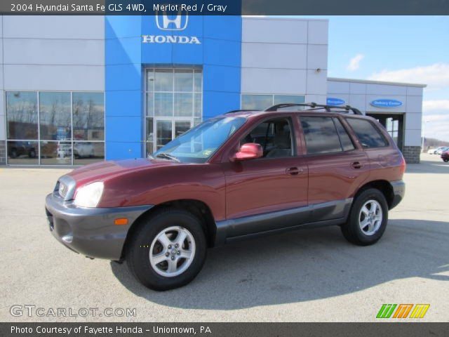 2004 Hyundai Santa Fe GLS 4WD in Merlot Red