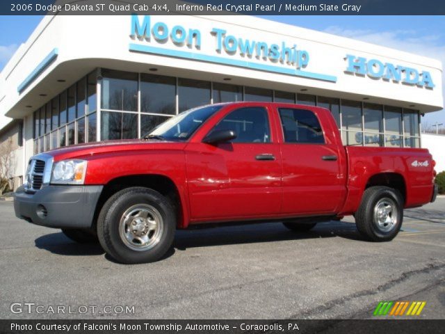 2006 Dodge Dakota ST Quad Cab 4x4 in Inferno Red Crystal Pearl