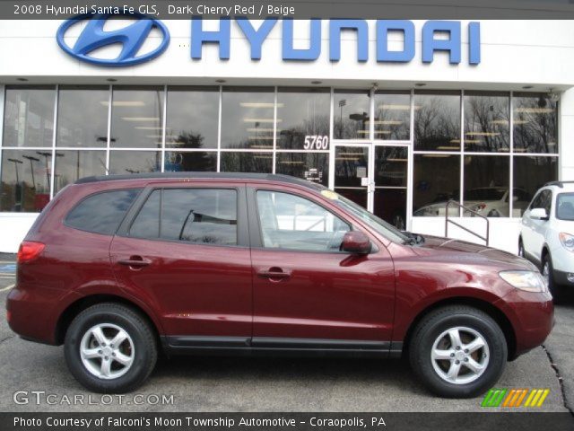 2008 Hyundai Santa Fe GLS in Dark Cherry Red